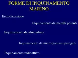 forme di inquinamento marino