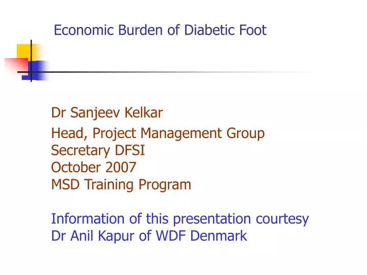 economic burden of diabetic foot