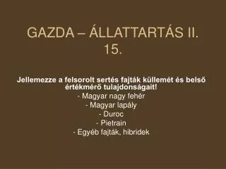 gazda llattart s ii 15