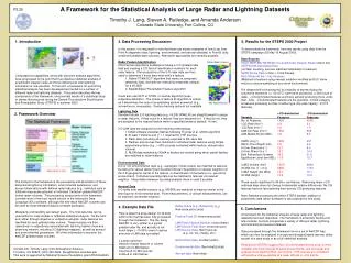 A Framework for the Statistical Analysis of Large Radar and Lightning Datasets