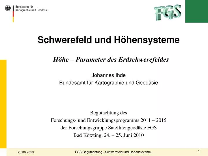 schwerefeld und h hensysteme