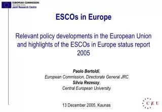 ESCOs in Europe