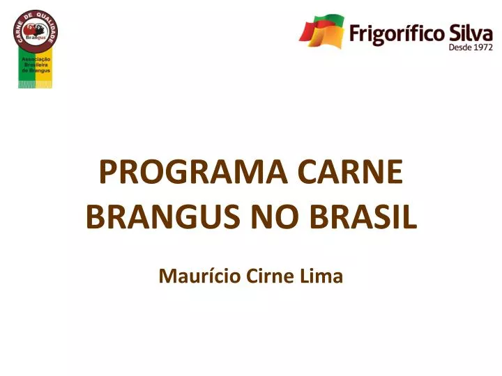 programa carne brangus no brasil maur cio cirne lima