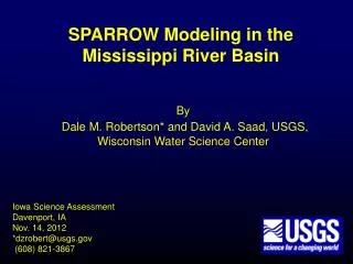 SPARROW Modeling in the Mississippi River Basin