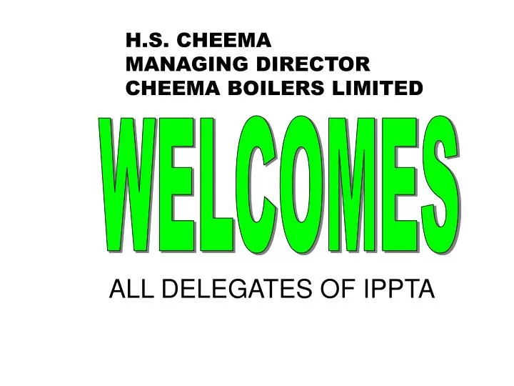 h s cheema managing director cheema boilers limited