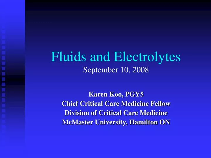 fluids and electrolytes september 10 2008