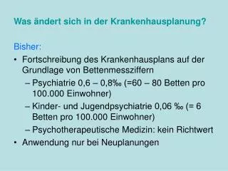was ndert sich in der krankenhausplanung