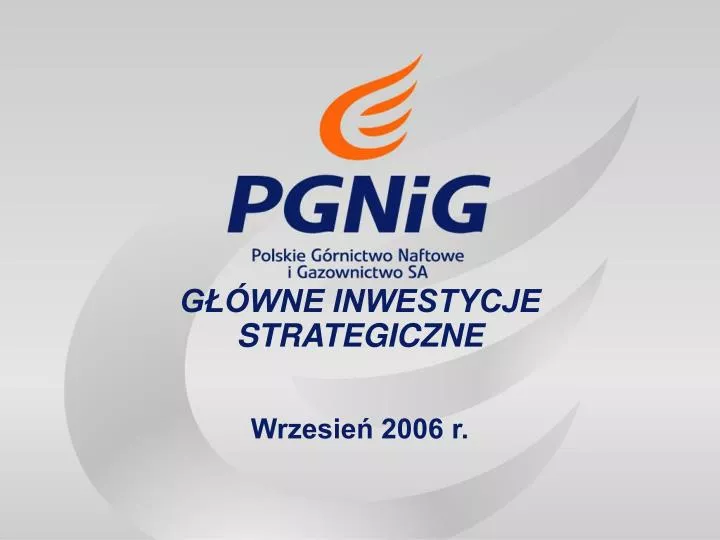 g wne inwestycje strategiczne wrzesie 2006 r