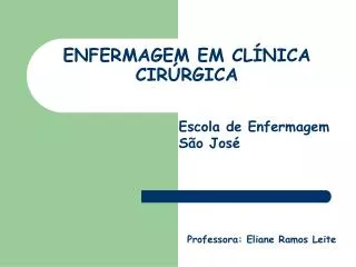 enfermagem em cl nica cir rgica