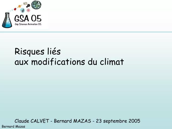 risques li s aux modifications du climat