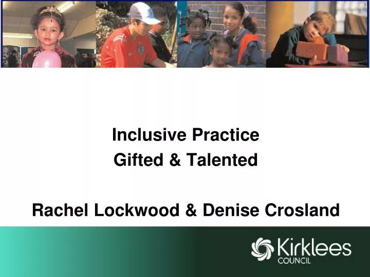 inclusive practice gifted talented rachel lockwood denise crosland