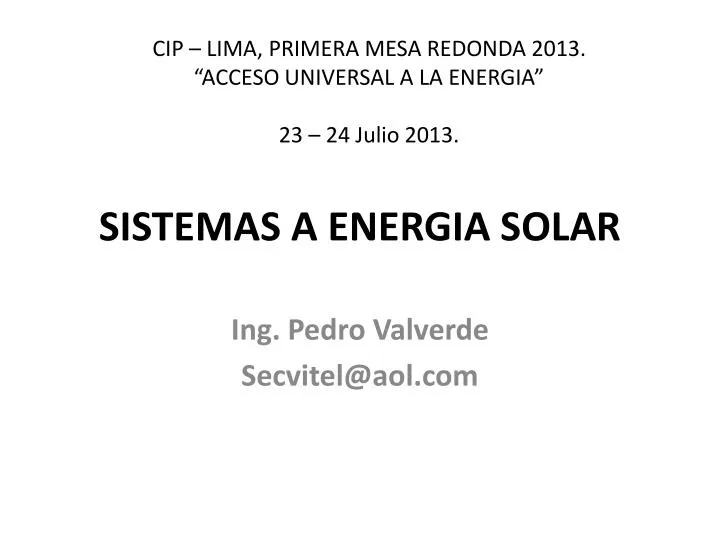 sistemas a energia solar