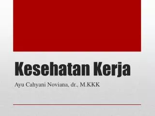 kesehatan kerja