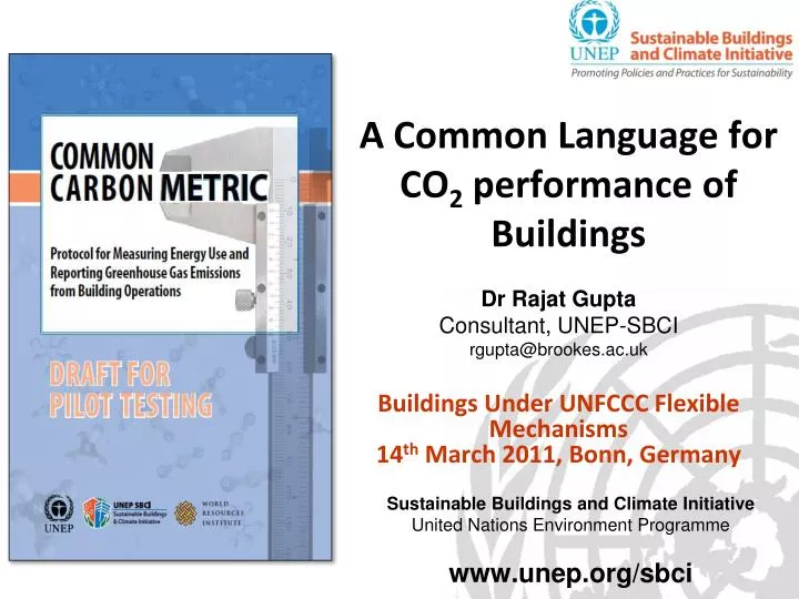 a common language for co 2 performance of buildings