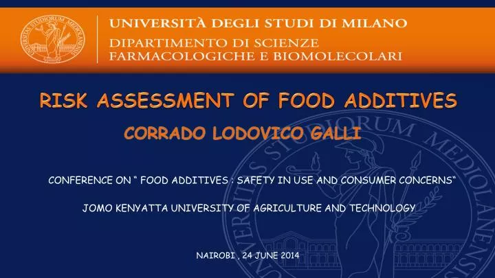 risk assessment of food additives