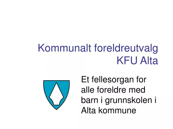 kommunalt foreldreutvalg kfu alta