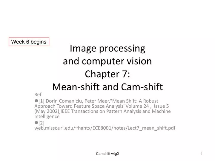 image processing and computer vision chapter 7 mean shift and cam shift