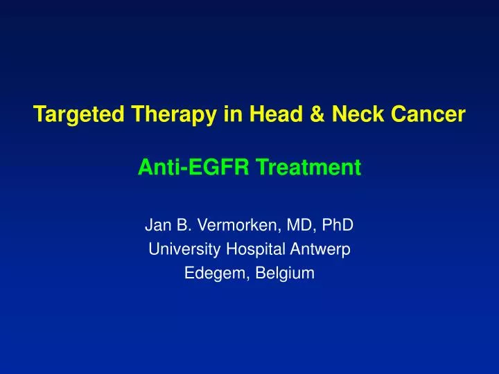 targeted therapy in head neck cancer anti egfr treatment
