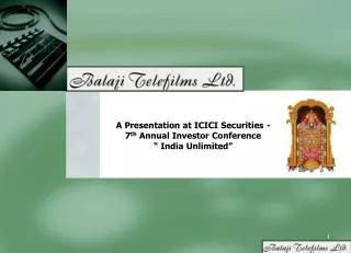 A Presentation at ICICI Securities -