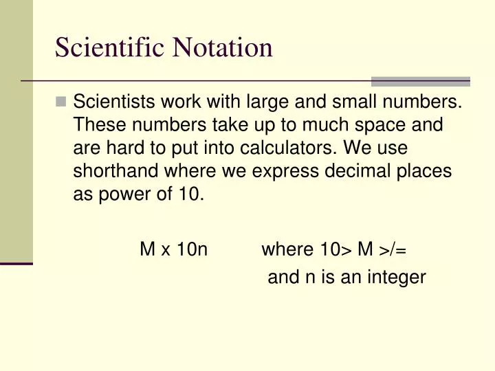 scientific notation