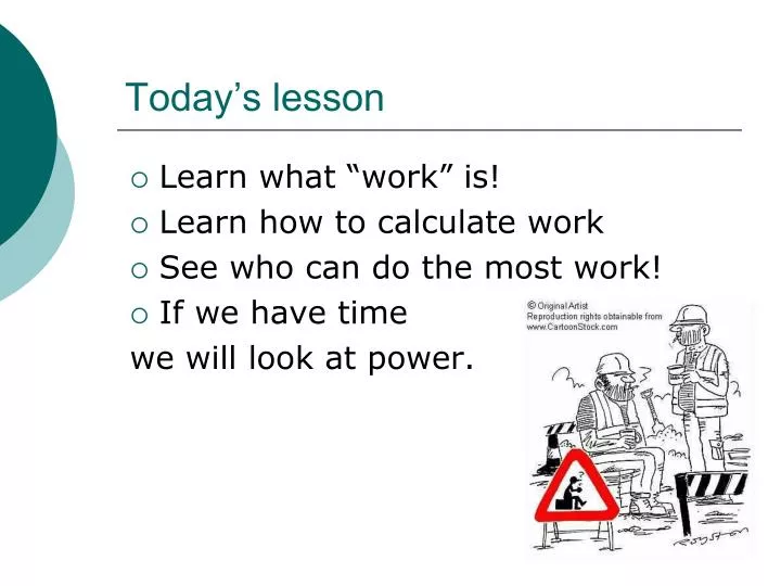 today s lesson