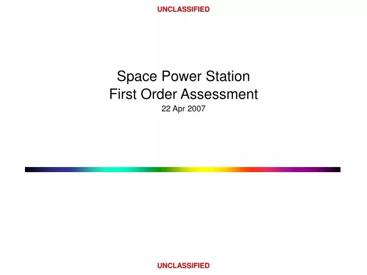 space power station first order assessment 22 apr 2007