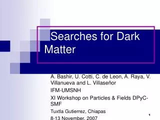 Searches for Dark Matter