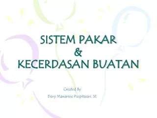 sistem pakar kecerdasan buatan
