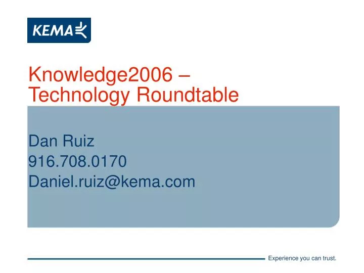 knowledge2006 technology roundtable