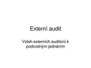 extern audit