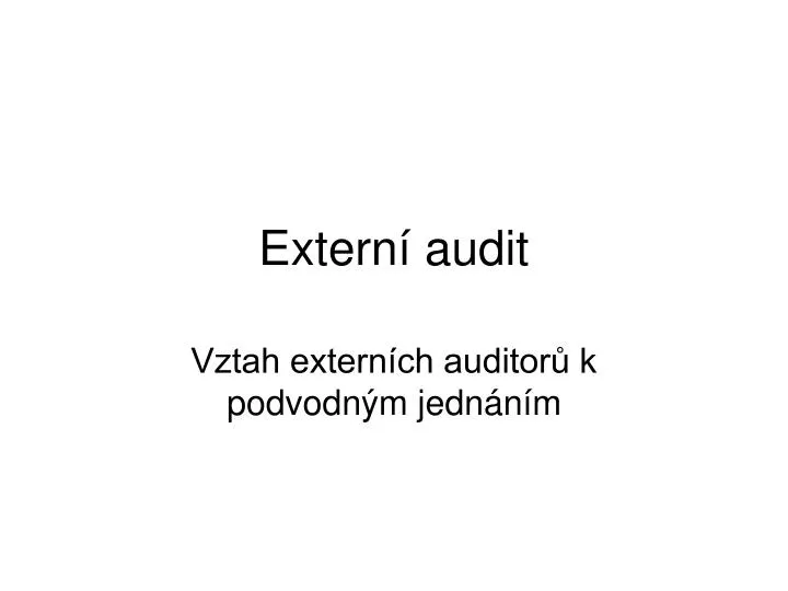 extern audit