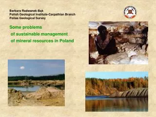 Barbara Radwanek-B?k Polish Geological Institute -Carpathian Branch Polias Geological Survey