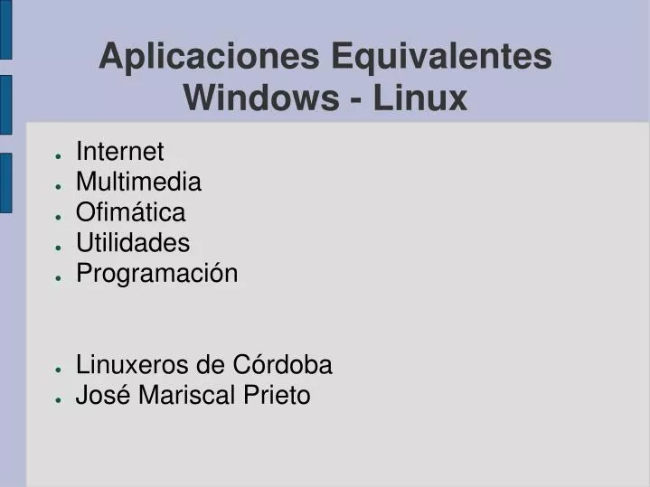 aplicaciones equivalentes windows linux