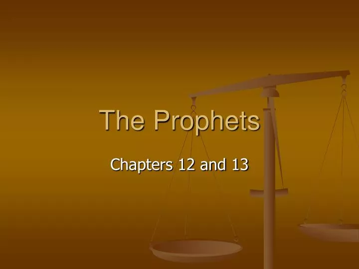the prophets
