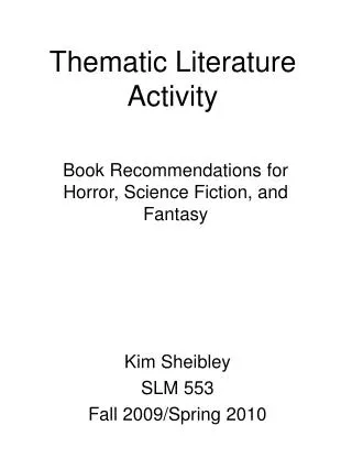 Thematic Literature Activity