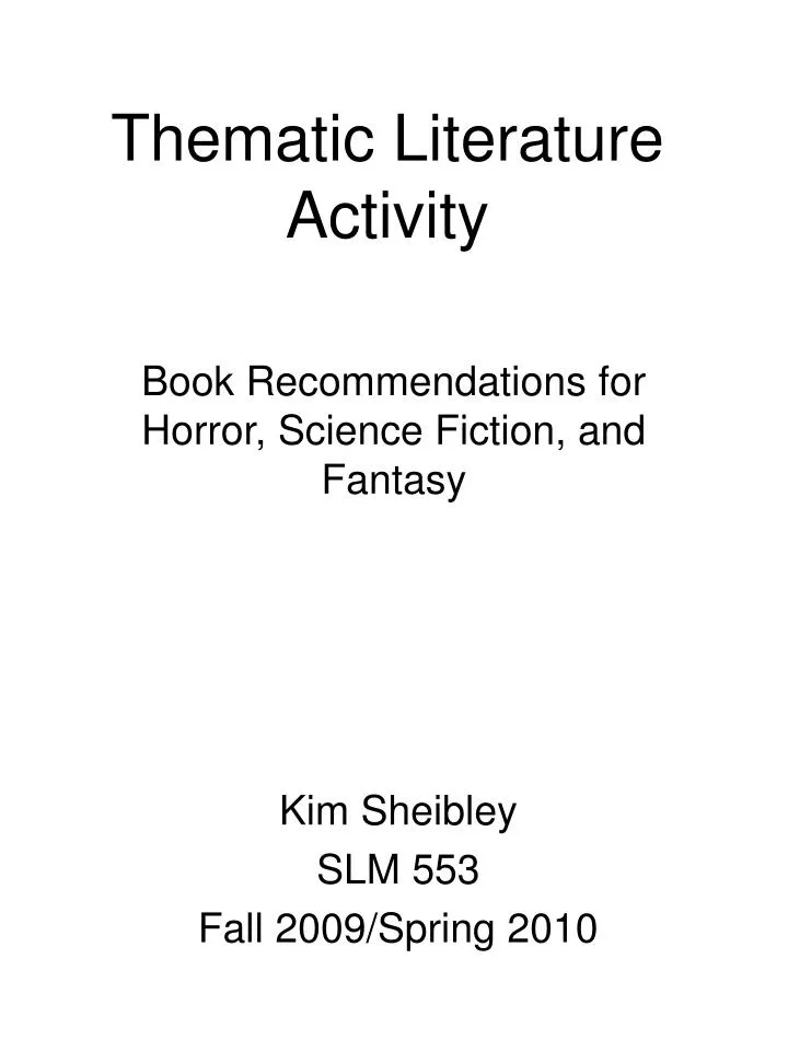 thematic literature activity