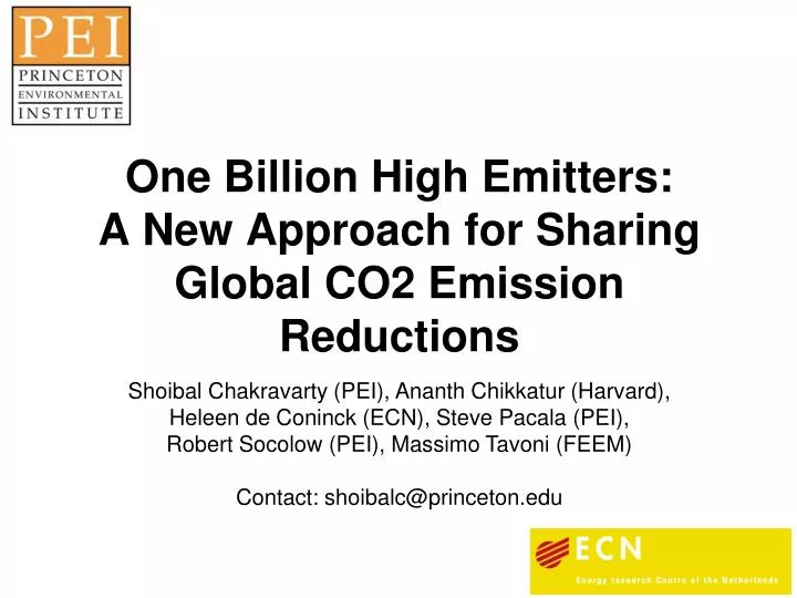 one billion high emitters a new approach for sharing global co2 emission reductions