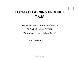 format learning product t a m