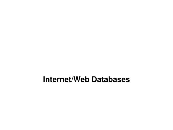 internet web databases