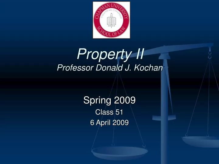 property ii professor donald j kochan