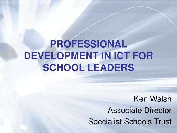 professional development in ict for school leaders