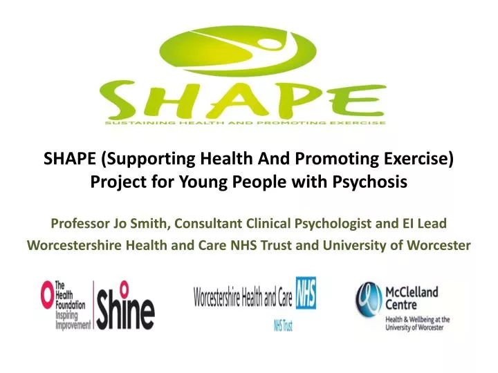 shape supporting health and promoting exercise project for young people with psychosis
