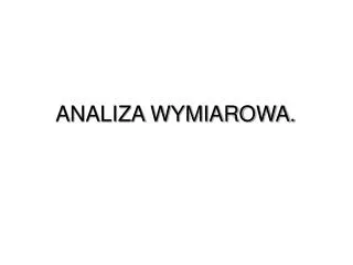 analiza wymiarowa