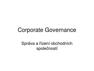corporate governance