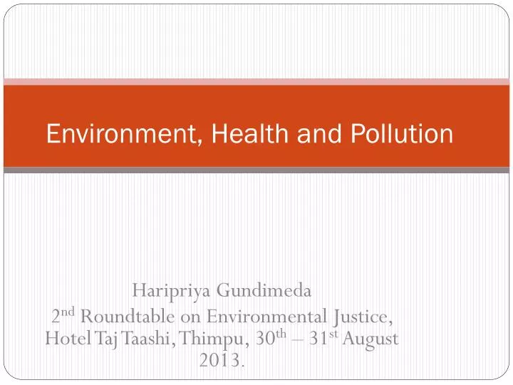 environment health and pollution