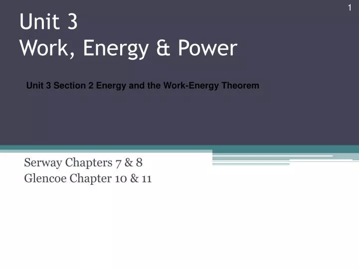 unit 3 work energy power