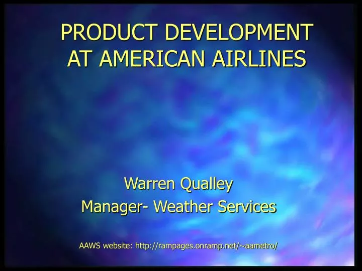 product development at american airlines