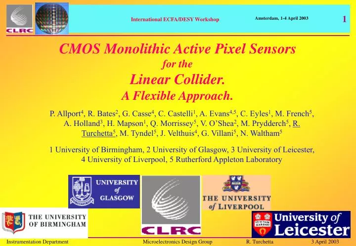 cmos monolithic active pixel sensors for the linear collider a flexible approach