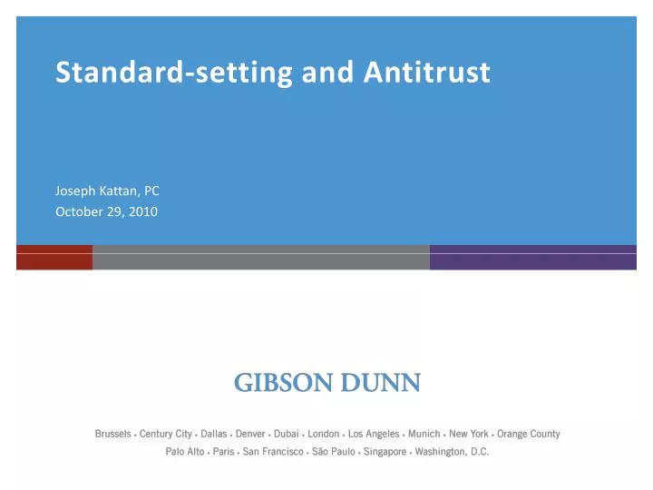 standard setting and antitrust