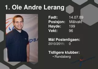 1 ole andre lerang